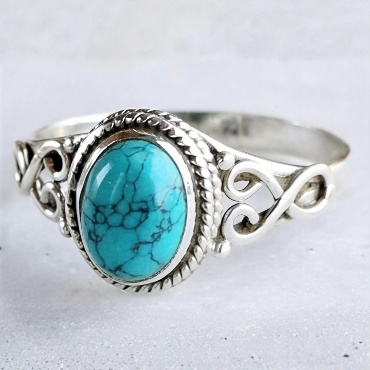 Classic Silver Turquoise Ring