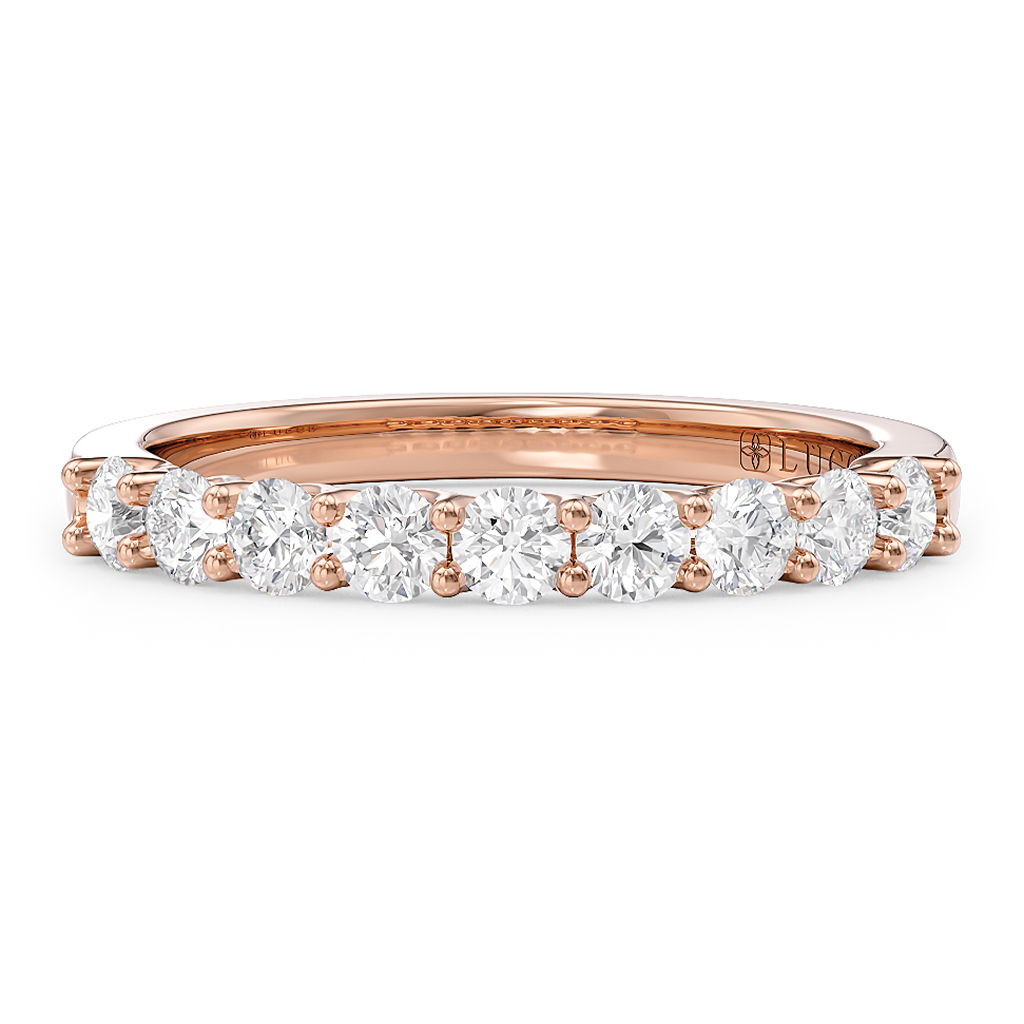 9-Stone Round Diamond Trellis Ring