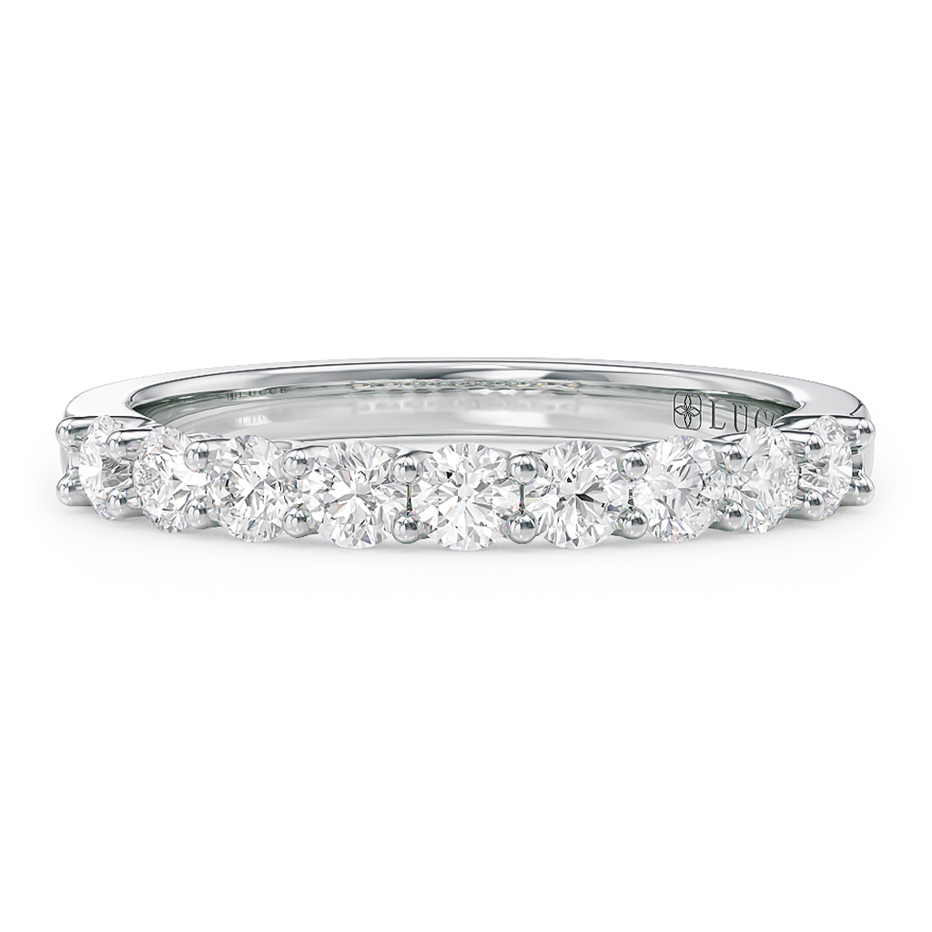 9-Stone Round Diamond Trellis Ring