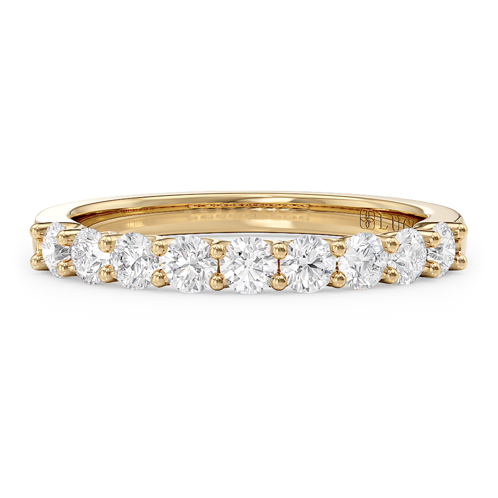 9-Stone Round Diamond Trellis Ring