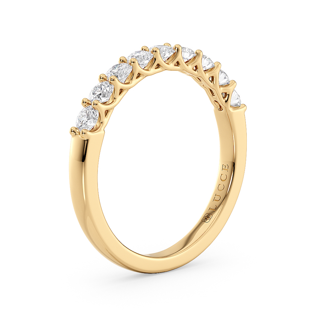 9-Stone Round Diamond Trellis Ring