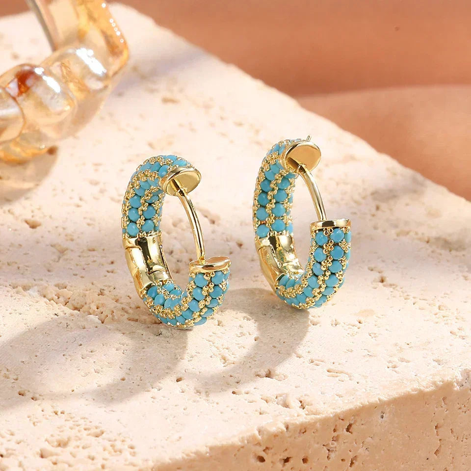 Turquoise Hoop Earrings