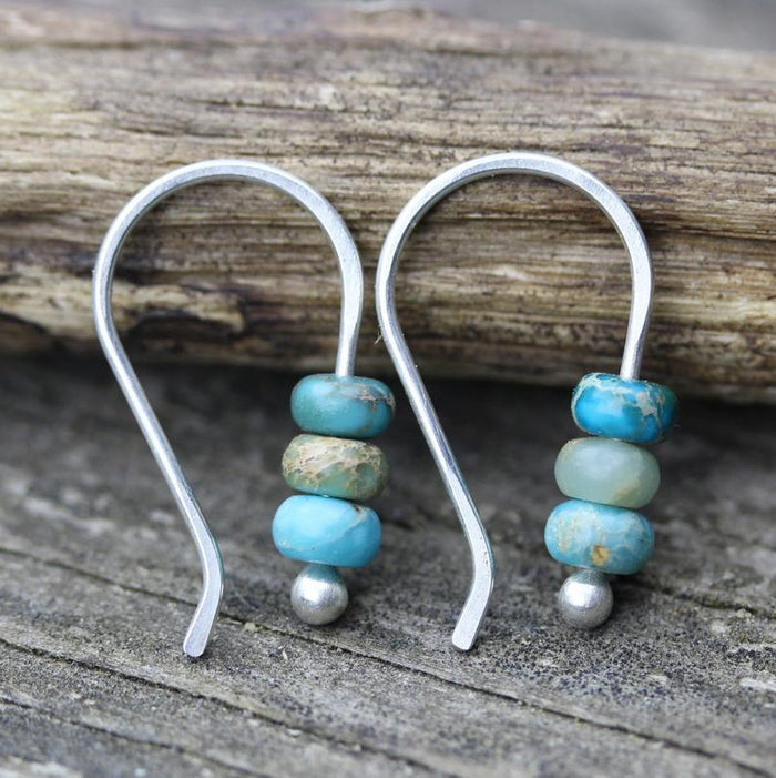 Ocean Turquoise Beaded Earrings