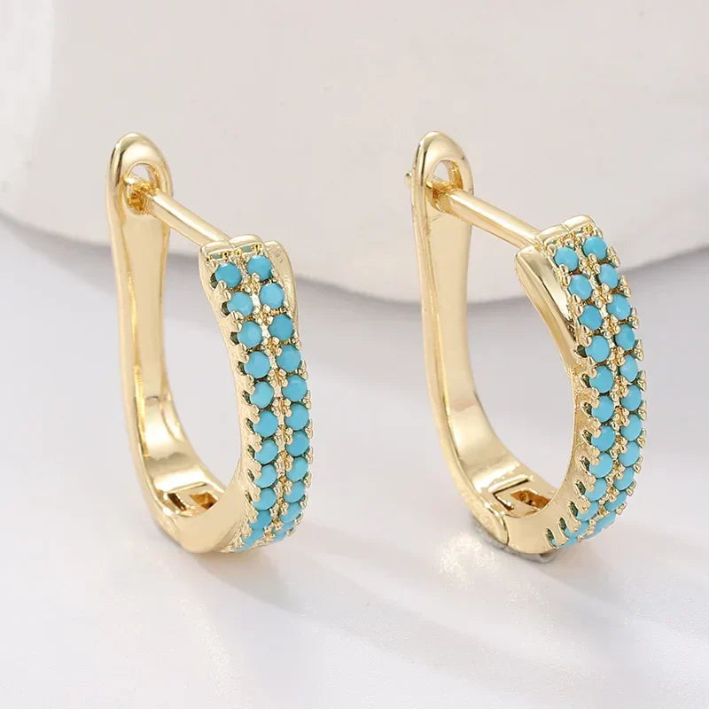 Classic Turquoise Hoop Earrings