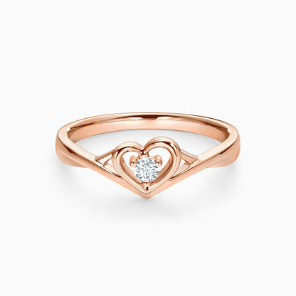 Open Heart Solitaire Promise Ring