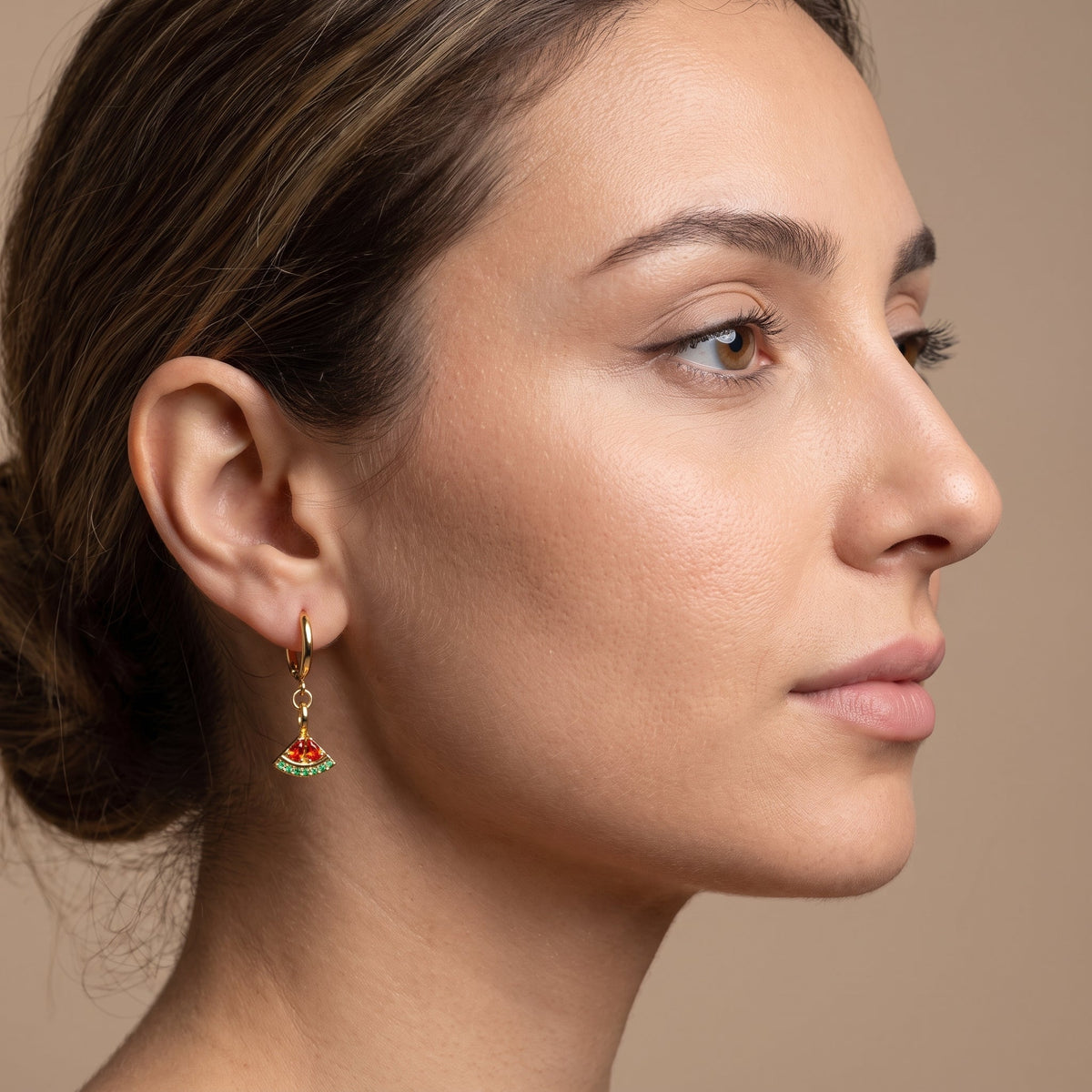 Watermelon Enamel Hoops