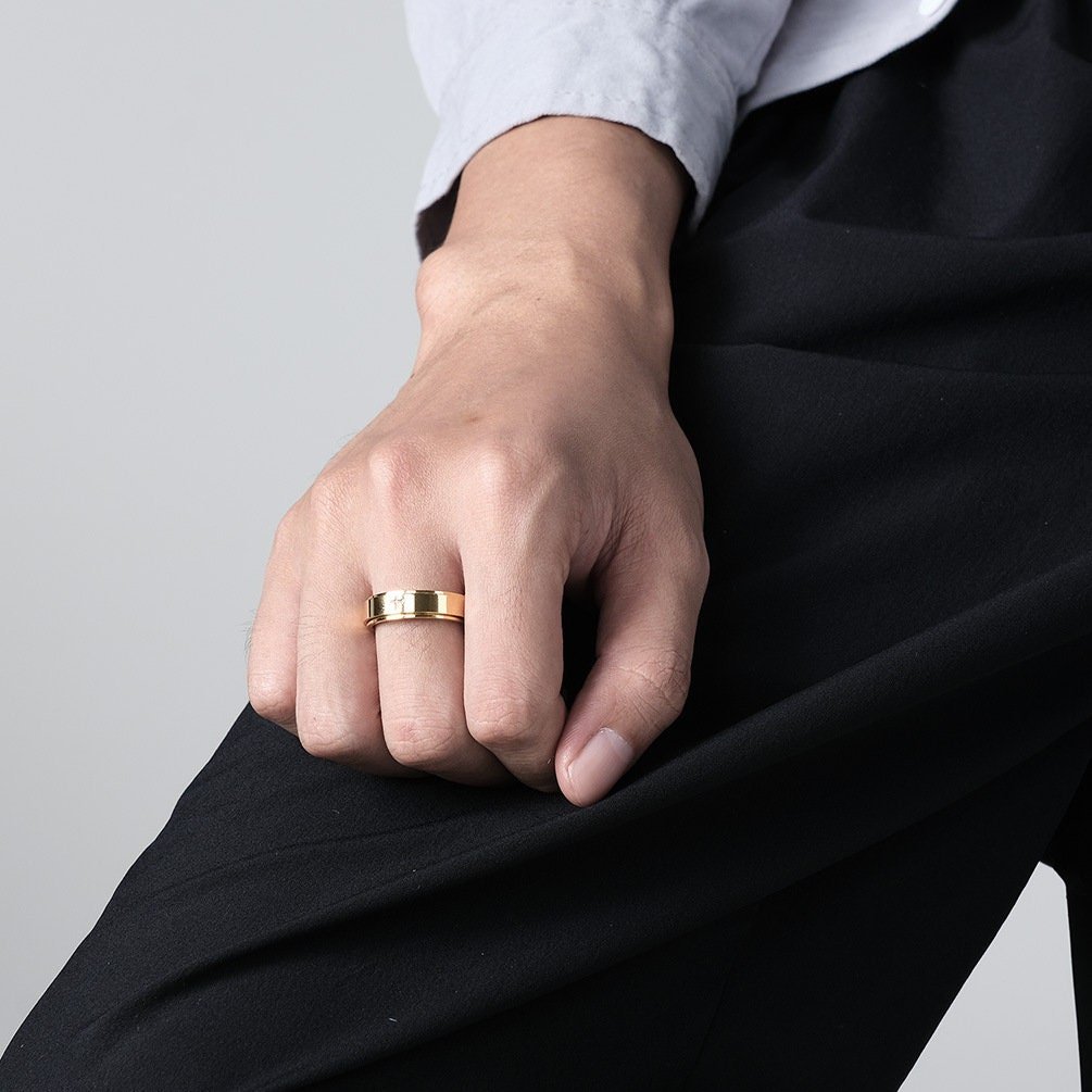 Cross Anxiety Fidget Spinner Band Ring