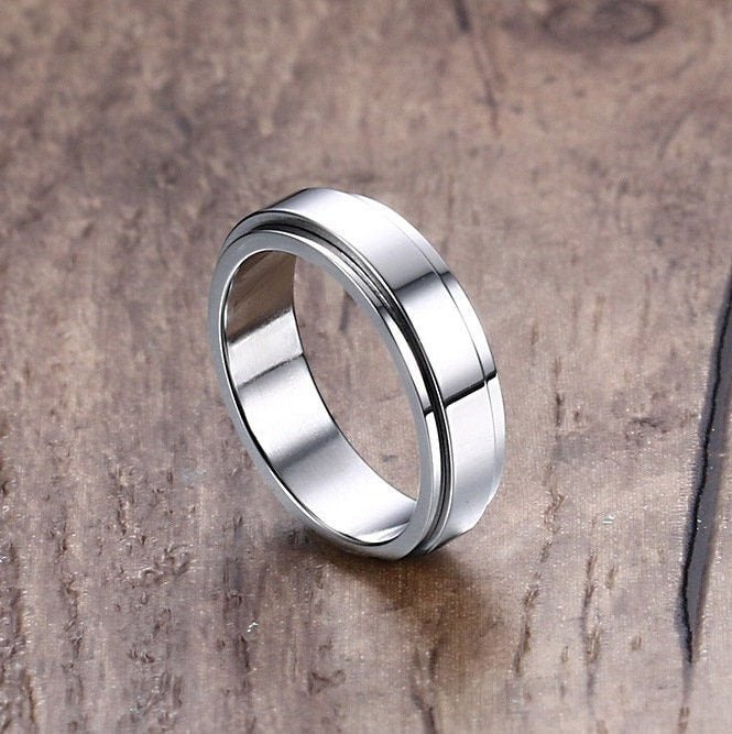 6mm Fidget Spinner Band Ring