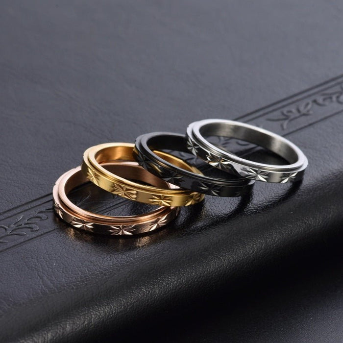 Dainty Fidget Spinner Stacking Band Ring