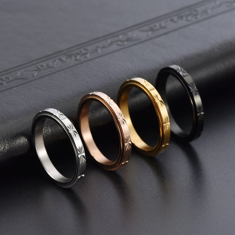 Dainty Fidget Spinner Stacking Band Ring