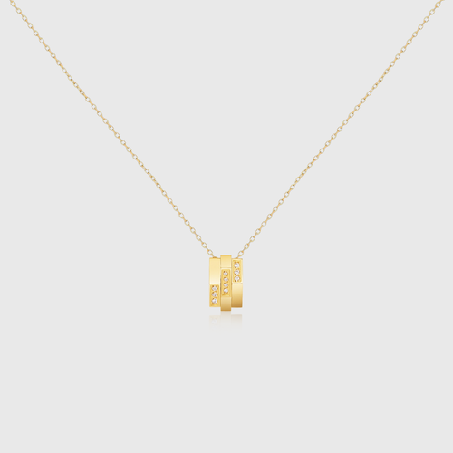 Crystal Geometric Drop Necklace