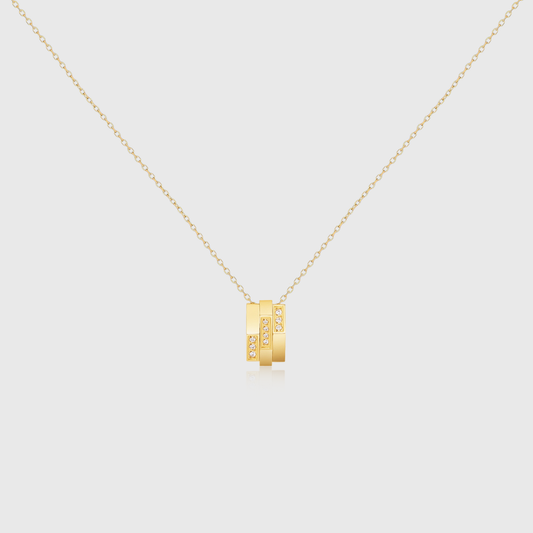 Crystal Geometric Drop Necklace