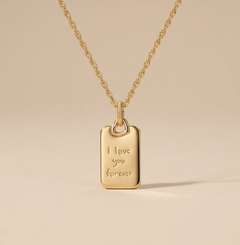 Romantic Engraved Pendant Necklace
