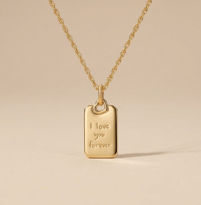 Romantic Engraved Pendant Necklace