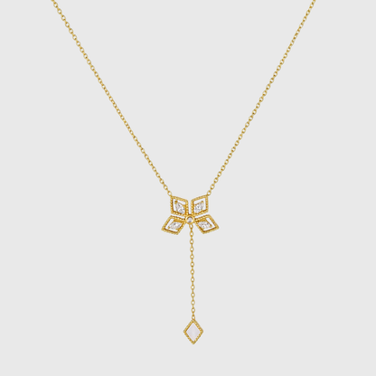 Floral Crystal Pendant Necklace 2