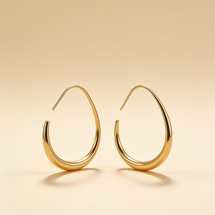 Vintage Golden Hoop Earrings