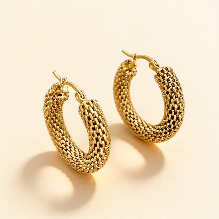 Golden Tide Hoop Earrings – Gold