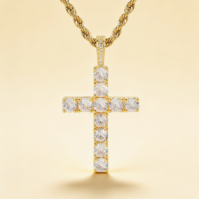 Classic Diamond Cross Necklace