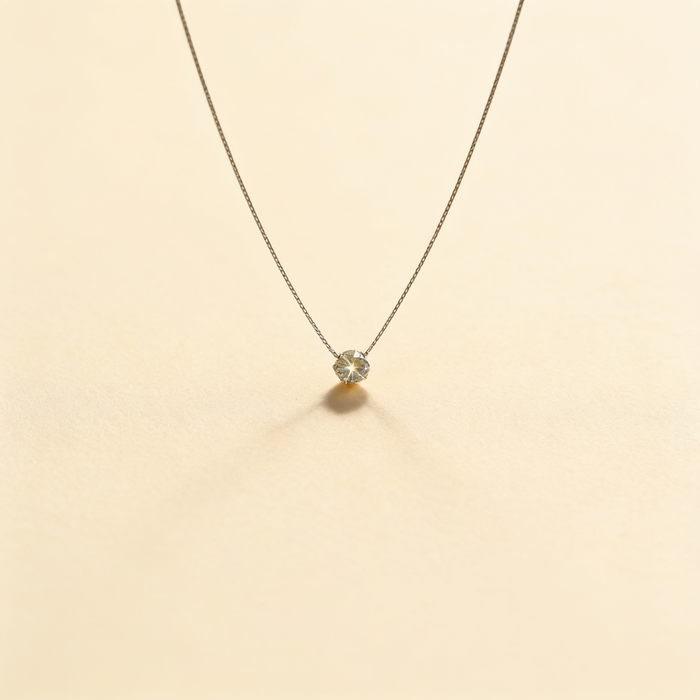 Elegant Solitaire Crystal Necklace