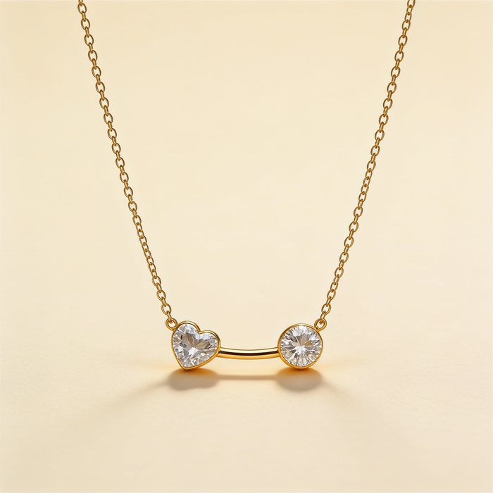 Crystal Heart Choker Necklace