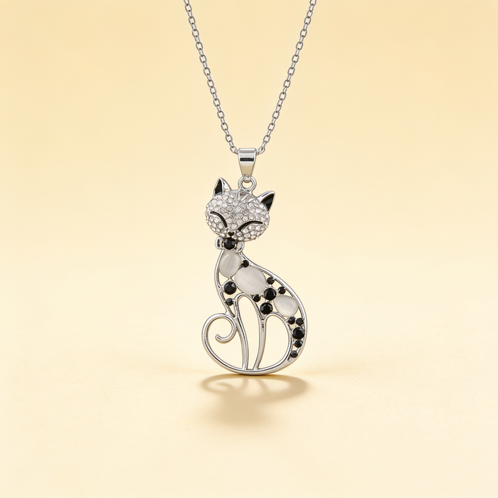 Cats of Love Sterling Silver Necklace