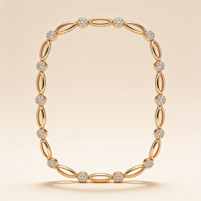 Elegant Gold Bracelet with Zircon