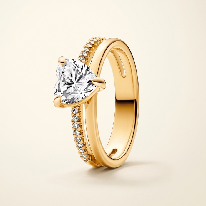 Madisons Double Band Heart Ring
