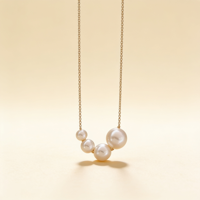 Elegant Gold Freshwater Pearl Necklace