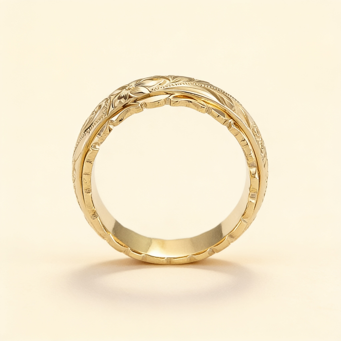 Antique Gold Flower Ring – Gold