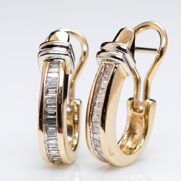 Vintage Gold and Diamond Earrings
