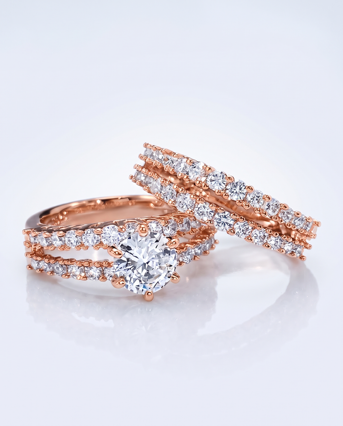 Elegant Eternal Sparkle Ring Set