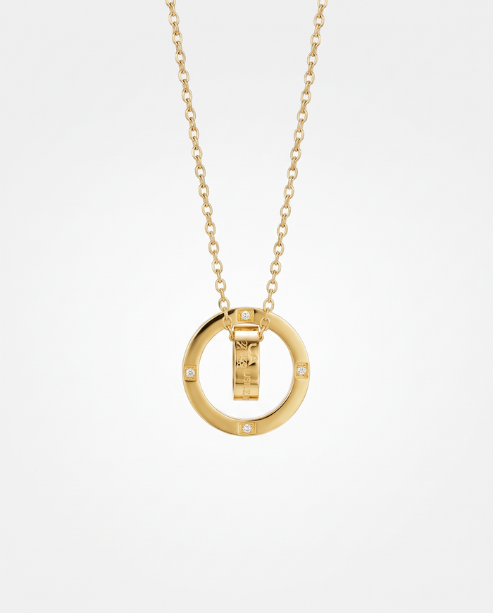 Diamond Circle Pendant Necklace