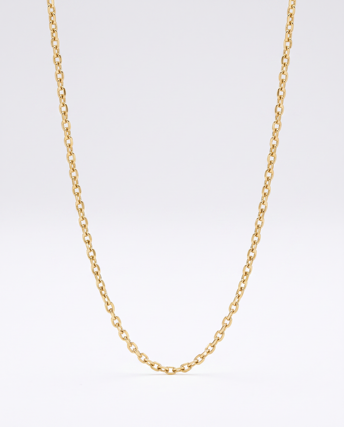 Italian 1.1mm 18kt Gold Over Sterling Cable-Chain Necklace