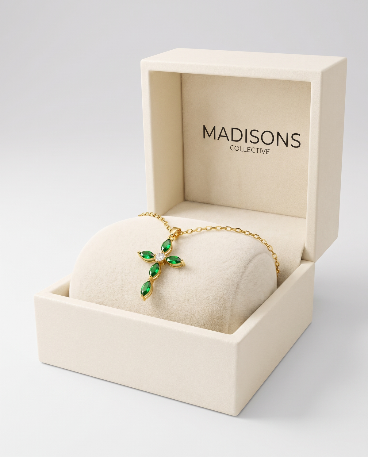 Elegant Emerald Marquise Necklace