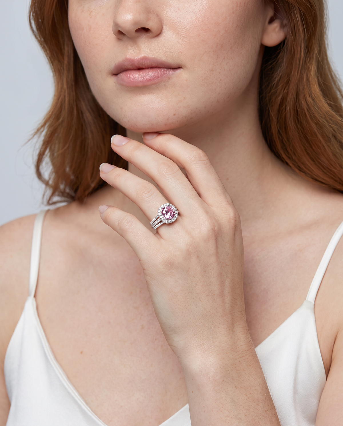 Blush Empress Halo Ring
