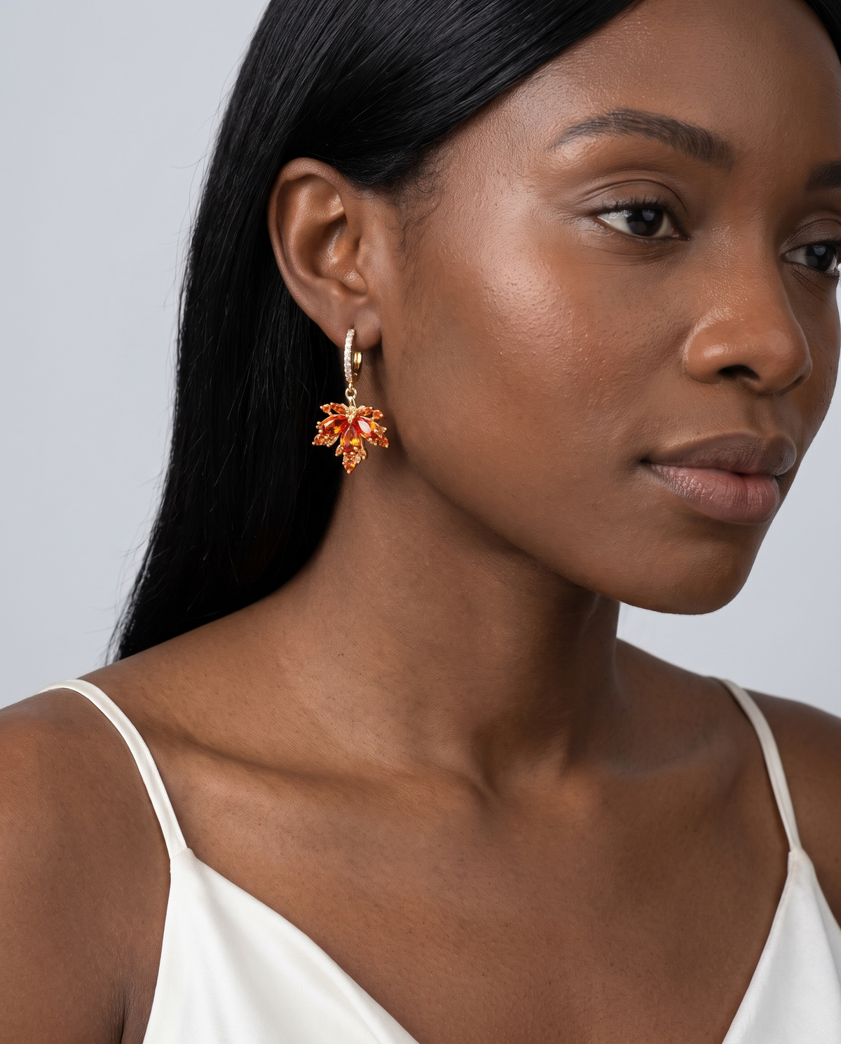Gold Plated Maple Leaves Earrings