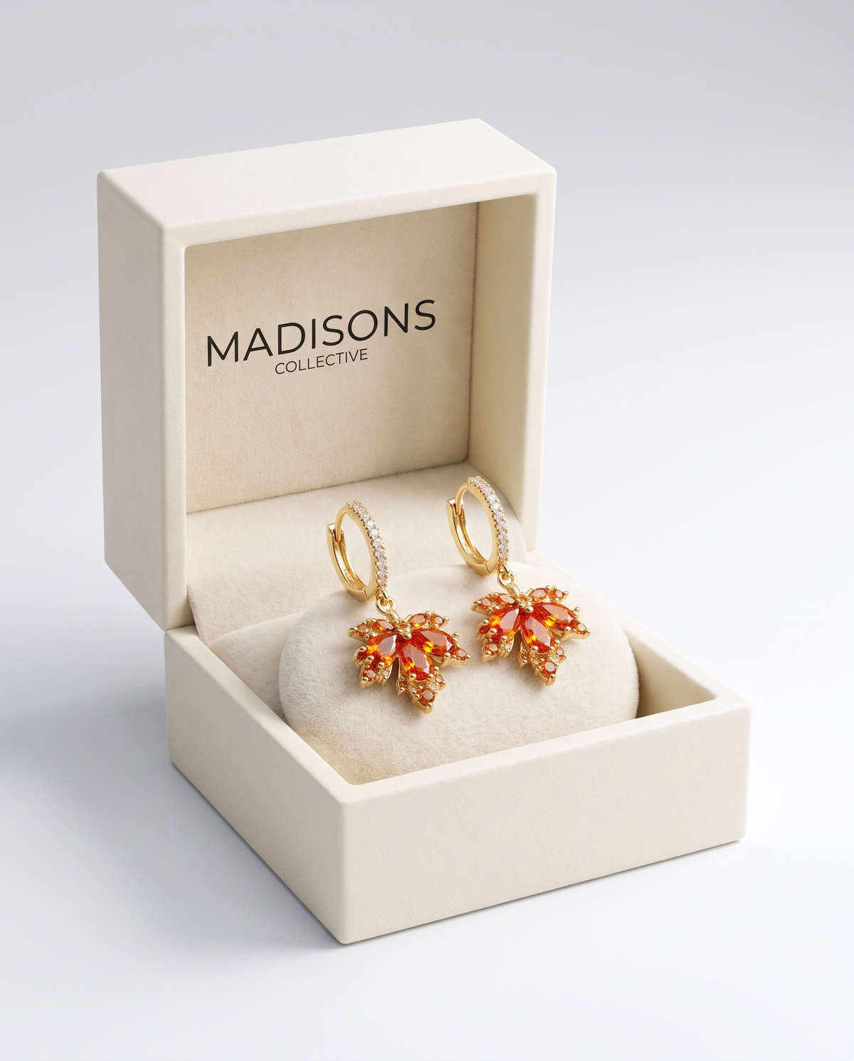 Gold Plated Maple Leaves Earrings