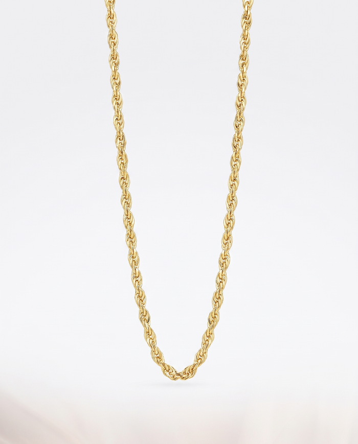 .7mm 14kt Yellow Gold Rope-Chain Necklace