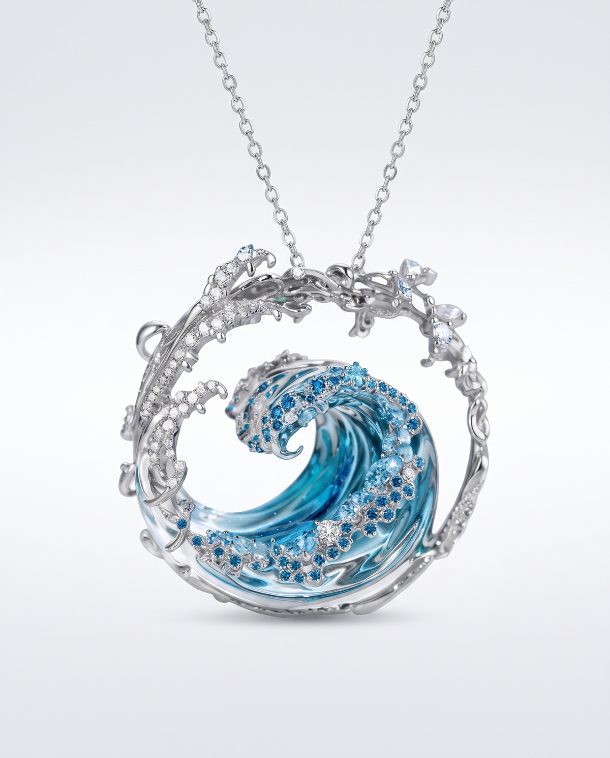 Elegant Ocean Pendant Necklace