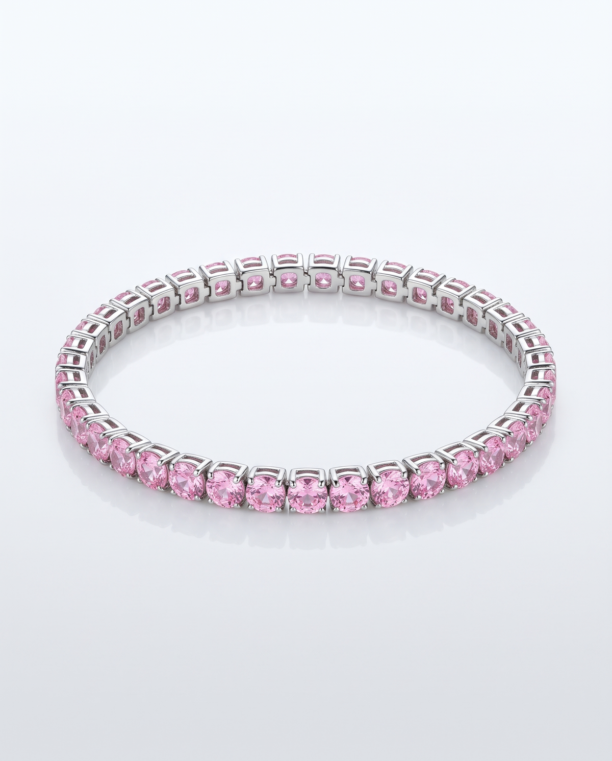 Pink Sapphire Tennis Bracelet