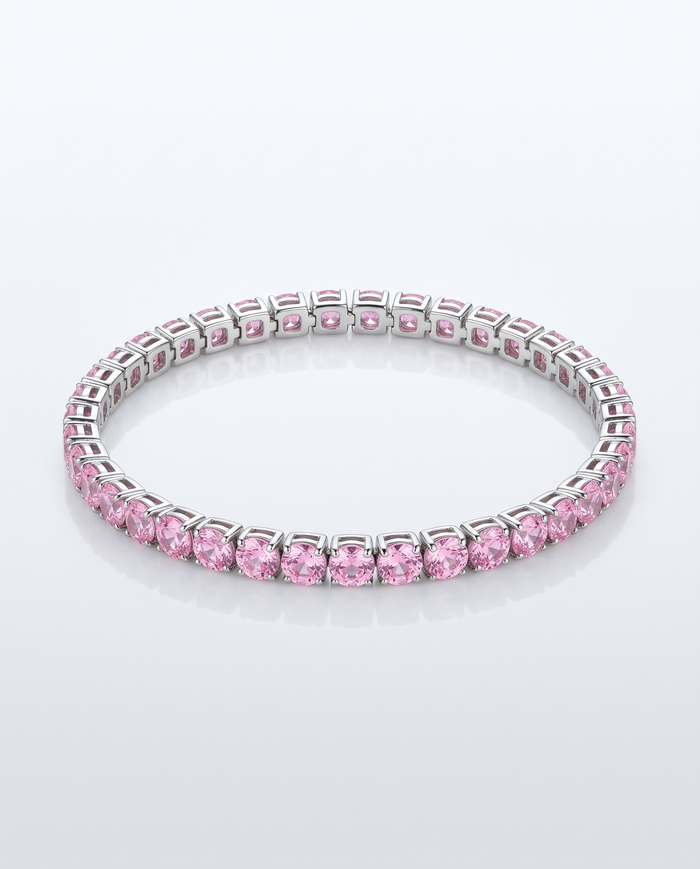 Pink Sapphire Tennis Bracelet