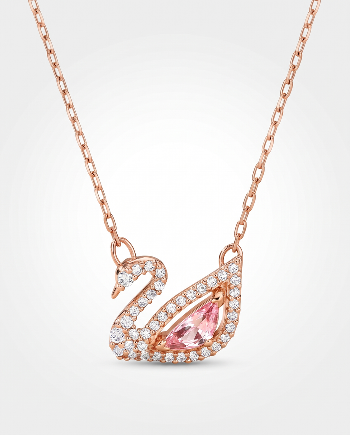 Dainty Rose Gold Swan Necklace