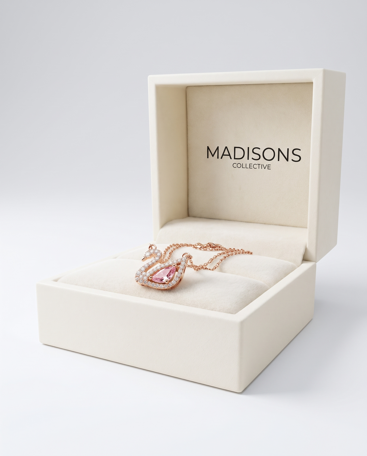 Dainty Rose Gold Swan Necklace