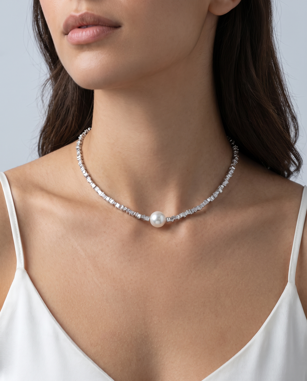 Elegant Pearl Choker Necklace