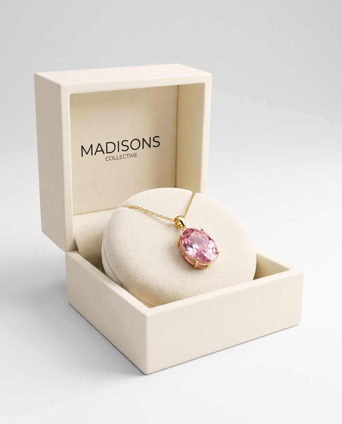 Pink Sapphire Imperial Oval Necklace