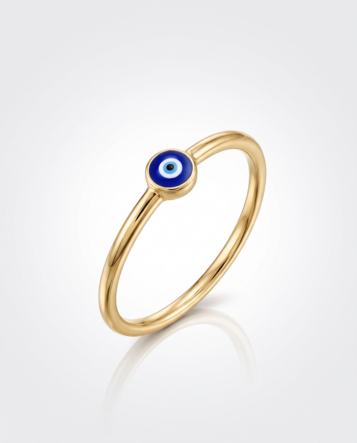 Blue Evil Eye Stacking Ring