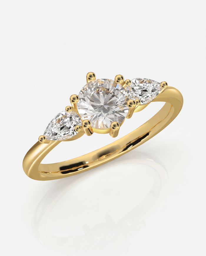 Elegant Radiance Trinity Ring
