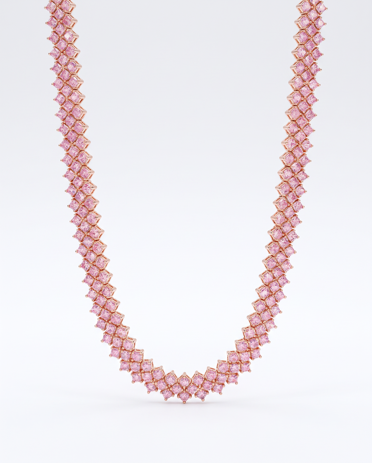 Rose Ember Line Necklace