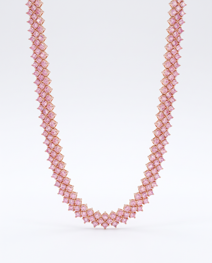 Rose Ember Line Necklace