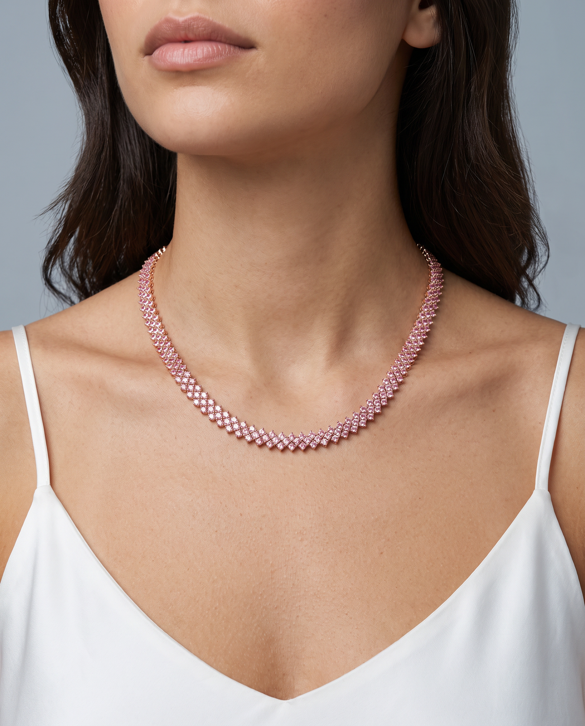 Rose Ember Line Necklace